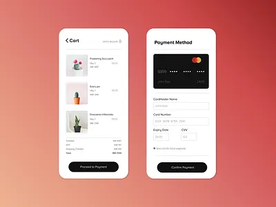 credit card checkout brand identity branding checkout credit card checkout ecommerce minimal plants ui ui design ux visual design