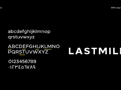 LastMile Typeface black brand branding design flat icon illustration logo minimal vector