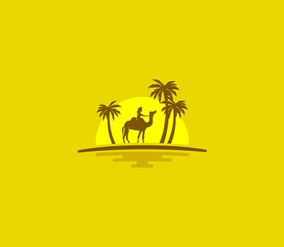 Oasis graphic concept camel camellogo easybranding free freebies freecontent freegraphics freelogo freelogodesign freevector freevectors instantbranding logo logodesign logodesigner mrbranding oasis oasislogo palmlogo yellow