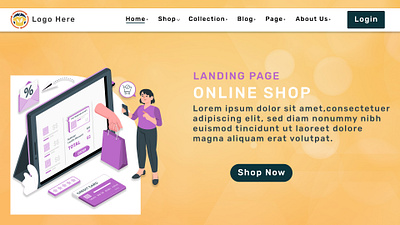 E-commerce web design of landing page brand identity clothing store e commerce graphic designer landing page mobile app photoshop uiux web design website