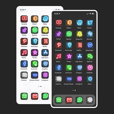 iOS 14 Doodle Icons app art branding design icon illustration ios ios app ios app design ios14 ios14homescreen ios14icons logo mobile app vector