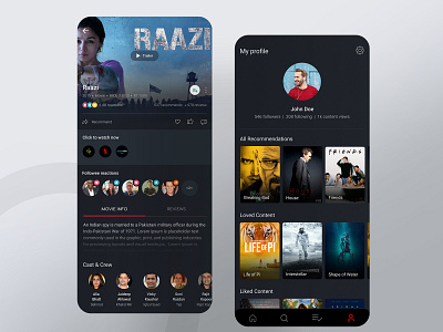 Criddle App clean color concept content streaming design minimal mobile app mobile app design mobile apps mobile ui movie app movie poster movies app simple social media social media design social network socialmedia ui ux