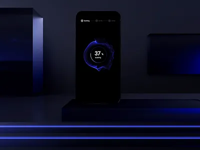 Security Product Design - Mobile App 3d animation animation cyber cyber security dark defense malware mobile mobile app premium product product design protect scan security sphere ui unique ux virus