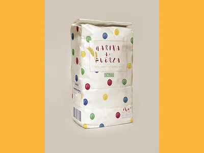flour packaging branding design flour food graphicdesign identity illustration mercadona packaging packaging design photoshop signage supermarket watercolor