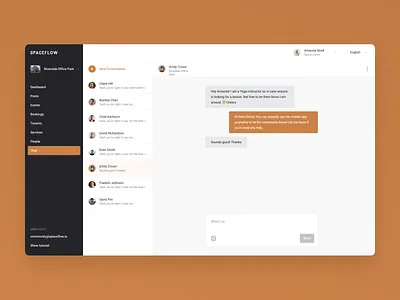 Admin - Spaceflow admin admin dashboard calender chat dashboard graphs kanban web