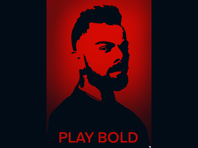 Virat Kohli Silhouette Digital Art adobe xd cricket digital art digital illustration digital painting illustration procreate app ui