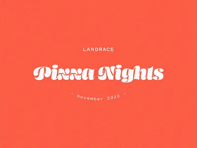Pizza Nights logo pizza printed texture typography