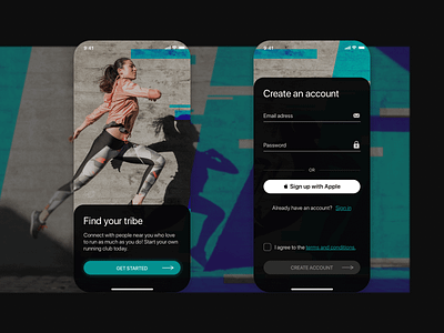 Sports App – Daily UI #001 app design dailyui dailyuichallenge login design login screen sport sports ui design