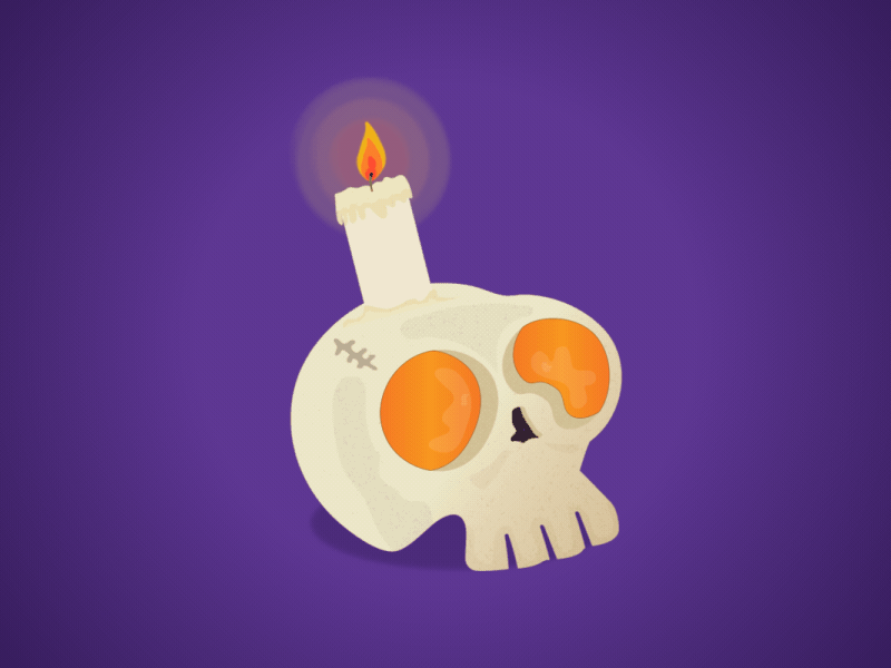 Spooky skeleton head animation aftereffects animated animated gif animation art character gif halloween halloween party illustration illustrator scary skeleton spooky vector