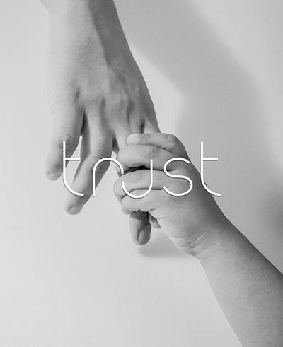 Trust app design flat illustration minimal typedesign typography vector