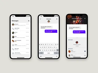 Direct Messaging cover dailyui ios message mobile product design profiles ui