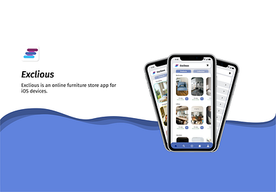 Exclious - An online furniture store app design appdesign ecommerce furniture app ui ux