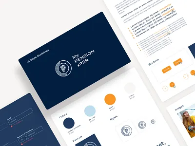 My PENSION xPER Style guidelines buttons colors design guidelines interface logo styleguide ui ui design ux