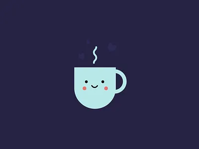 Cup of coffee cute animation art brand branding flat illustration illustrator ui ux vector