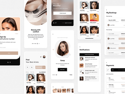 Luxury Lash App Design ui ux