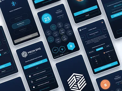 MEON EMS Home Edition app bluetooth design form iot meon mobile mobile app mobile ui sign in sign up sport training ui ux