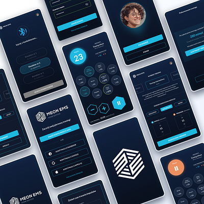 MEON EMS Home Edition app bluetooth design form iot meon mobile mobile app mobile ui sign in sign up sport training ui ux