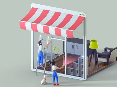 Ometria Lifecycle - Future Proofing E-Commerce 3d 3d animation animation brand branding clean color colour design identity isometric minimal motion motion design octane octane render