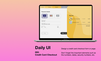 Daily UI - 002 Credit card checkout daily 100 challenge daily ui 002 dailyui dailyuichallenge design figma uidesign uxdesign