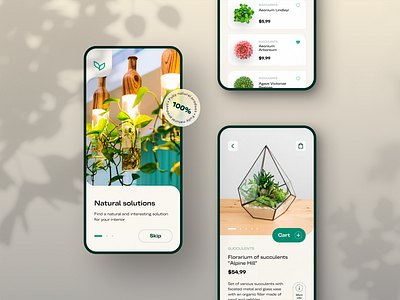 Plants shop app app application concept design dribble mobile natural nature shop shot touchflow ui uidesign ux uxdesign