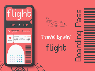 Boarding Pass abstract app boarding boarding pass branding clean daily ui dailyui design flat flight flight app illustration minimal ticket travel typography ui ux vector