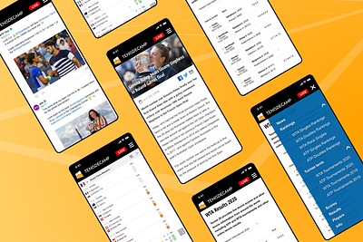 Mobile version - tennis website mobile design mobile ui responsive design sport website tennis ui design