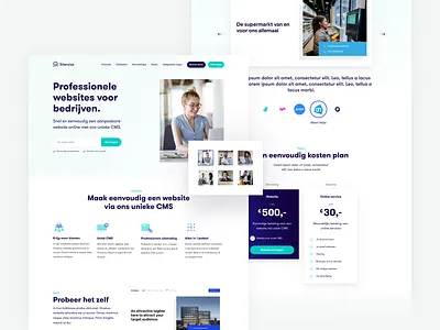 Siteraise Product Page editable templates gradient homepage image slider landing page marketing one pager pricing product page website builder