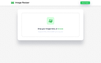 Multiple Image Upload - Image Resizer Minimalistic Look clean ui drag and drop green image editing image resize image upload minimalist upload web design