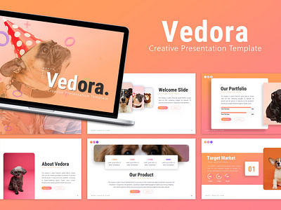 Vedora - Creative PowerPoint Template creative design graphic design powerpoint presentation powerpoint template presentation design presentation template