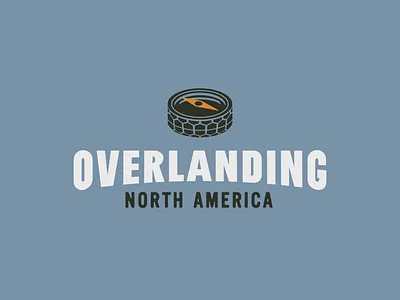 Overlanding Logo (Concept B) branding compass logo outdoor tire wheel