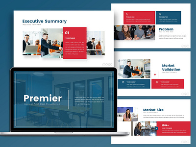 Premier - Investor Pitch Deck PowerPoint Template design graphic design investor pitch deck powerpoint presentation powerpoint template presentation design presentation template