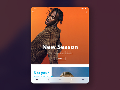 Homepage app app design apparel apple application ecommerce fashion figma interaction ios ipad iphone mobile principle sketch ui ux vakkorama