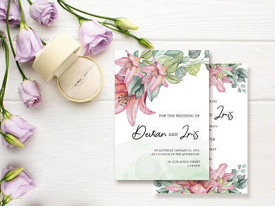 #00032 Wedding Invitation Flower Design design wedding wedding design wedding invitation wedding invitation elegant wedding invitation flower design wedding invitation flower design wedding invitations wedding invites weddings