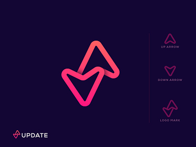 update logo (for sale) a b c d e f g h i j k l m n abstract arrow bow target arrow forward brand identity creative down flat icon illustration minimal modern o p q r s t u v w x y z status refresh status update up up down update updates upgrade upload