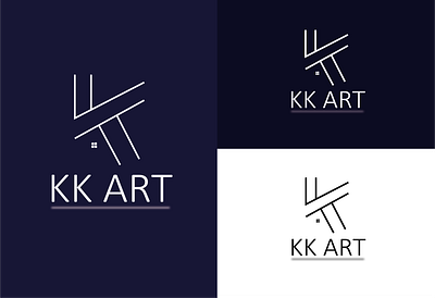 kk ART logo design branding design icon letterhead logo logodesign minimalist minimalistic