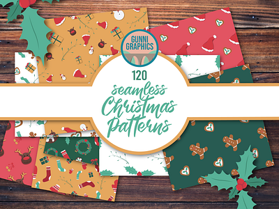 Seamless Pattern Pack cartoon christmas christmas patterns design flat illustration pattern seamless pattern xmas