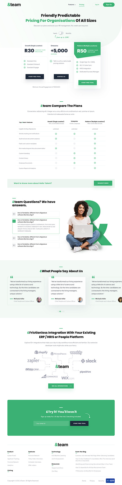 UI - Pricing Table animation branding design illustration mobile typography ui ux web website