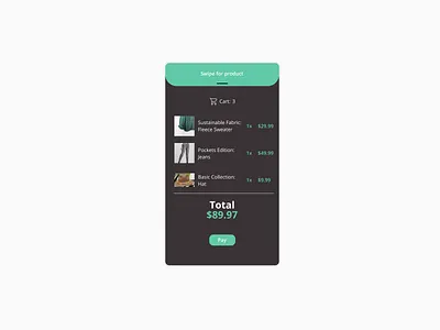 58. Shopping Cart app dailyui design figma minimal