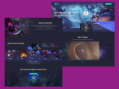 Gaming Website Design leagueoflegends