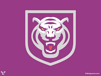 Tiger Badge (2) badge cats flat design illustration logo mark mascot sports branding sports design sports identity sports logo sports logo design sports logos tiger tigers vector white tiger