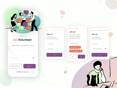 Be a volunteer! :) dailyui dailyuichallenge figma login uidesign