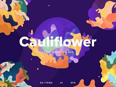 Cauliflower al art background clipart color colors design eps floral flower flowers graphic graphics illustration illustrations textures vector vector art vector illustration vintage