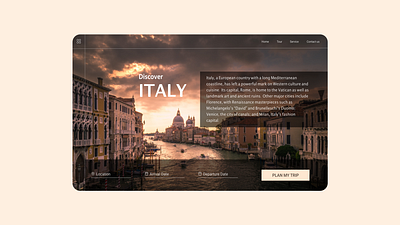 Travel Agency Website concept landingpage tour tourist travel travel agency ui web