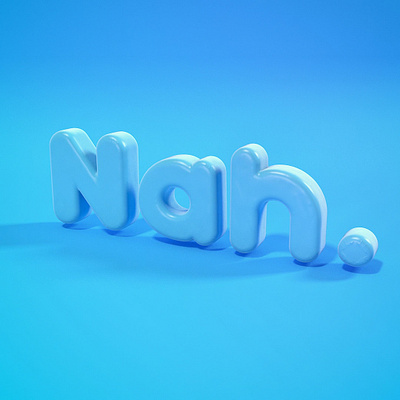 Nah. 3d 3d art blue c4d cinema4d design illustration render sad