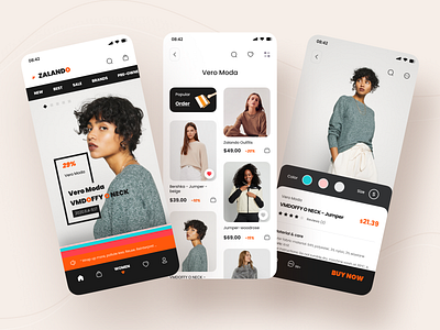 Zalando App Design 2020 app application design e commerce e commerce app e commerce design e commerce shop fashion app fashion brand figma icon illustration mobile mobile app mobile ui ui ux zalando