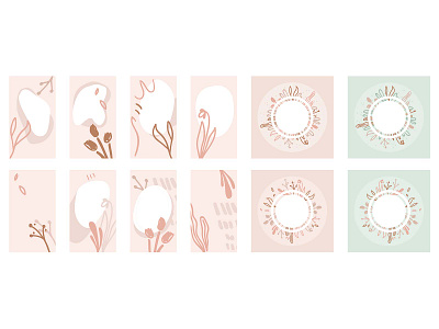 Instagram templates beige blog doodle feminine floral instagram minimal mint pastel pink post postcard poster design sketches smm stories web