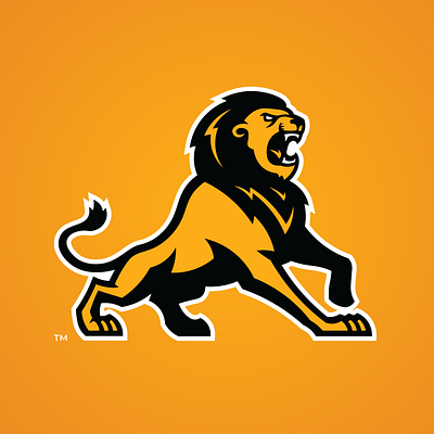 Lion Mascot Logo Concept branding college sports logo sports logo vector