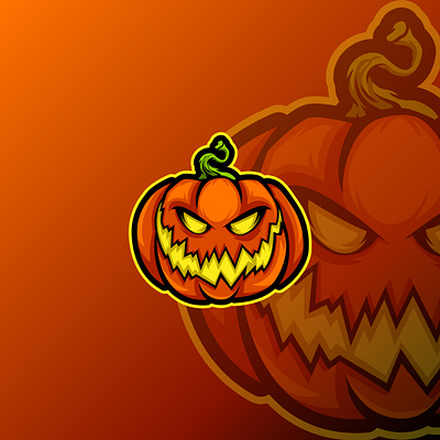 Pumpkin design esport gamer gaming gaming logo logo mascot twitch twitch logo vector