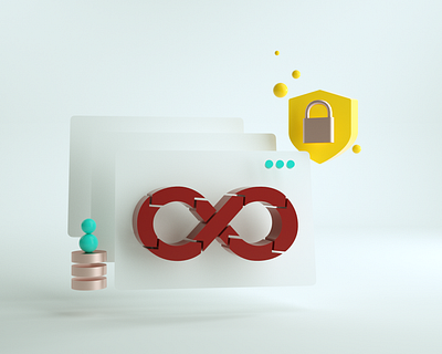 Dev Ops // 3D Illustration 3d 3d art 3d artist art branding calm clean design illustration web white