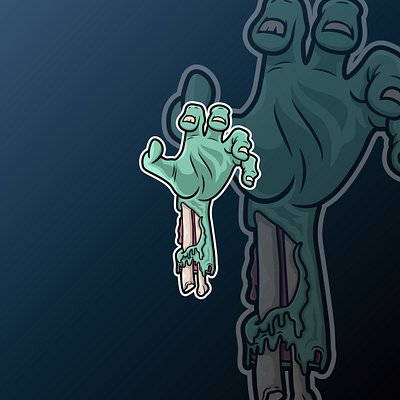 Zombie Hand design esport gamer gaming gaming logo halloween logo mascot twitch twitch logo